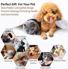 Load image into Gallery viewer, Poursweet Dog Lick Mat with Suction Cups Slow Feeders Licking Pet Anxiety Relief Cat Training for Food, Yogurt, Peanut Butter