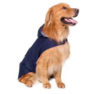 Dog Raincoat - Reflective Dogs Rain Coats - Hooded Jacket - Raincoat