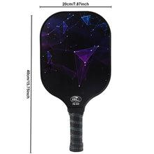 Load image into Gallery viewer, Pickleball Paddle Set - Fiberglass - Lightweight - Graphite Rackets - Designed in the Usa for Traction and Stability - Outdoor + Indoor
