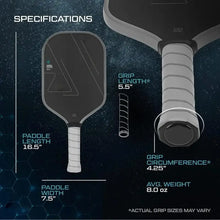 Load image into Gallery viewer, Pickleball Paddle 16 mm T700 Carbon Fiber - Frosted Surface - Unibody - Thermoformed - Enhanced Power Sweet Spot - Pickleball Racket USAPA
