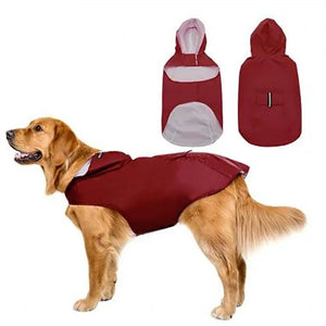 Dog Raincoat - Reflective Dogs Rain Coats - Hooded Jacket - Raincoat