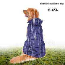 Load image into Gallery viewer, Dog Raincoat - Reflective Dogs Rain Coats - Hooded Jacket - Raincoat
